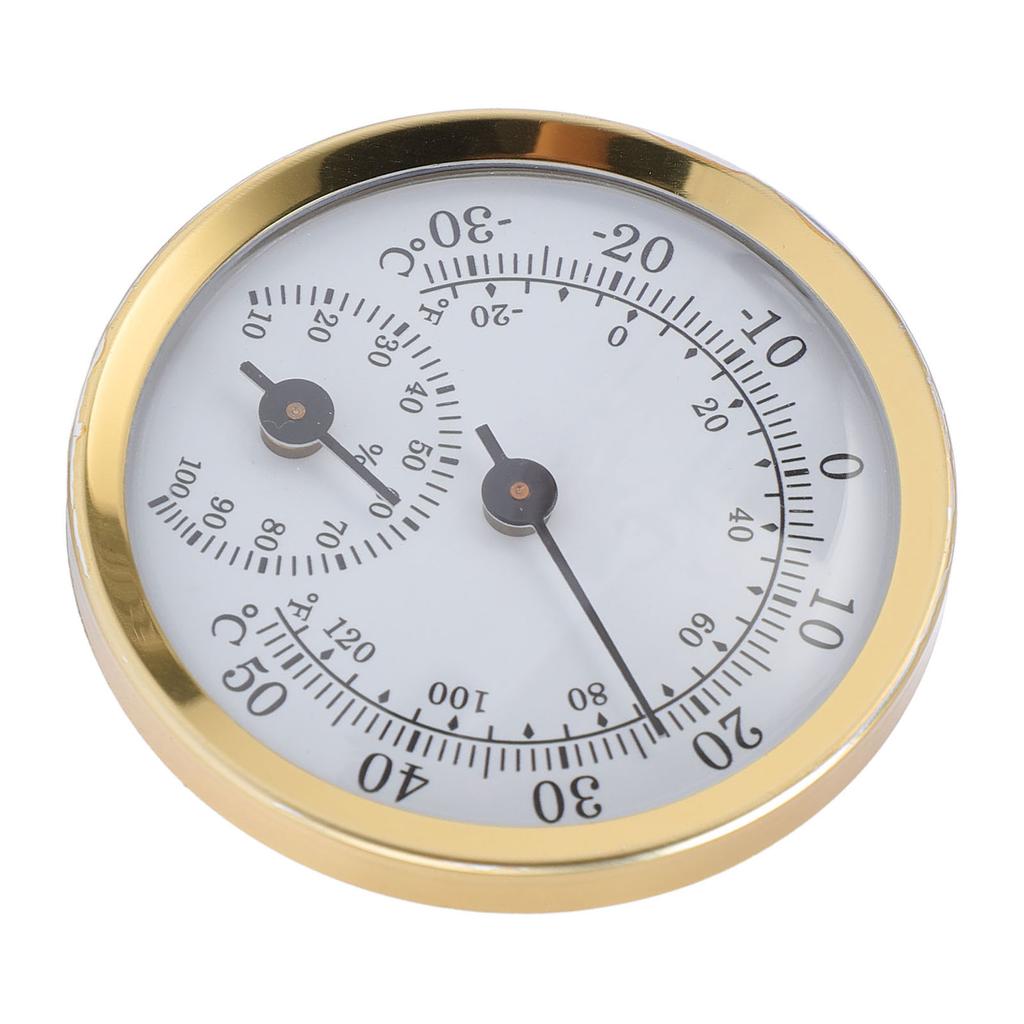 Termometru Higrometru de Interior Fahrenheit Celsius Aliaj de Aluminiu Montat pe Perete Măsurător de Temperatură și Umiditate