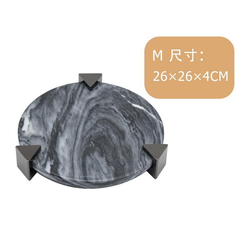 Marble Tray Round Cake Display Stand Dessert Plate Afternoon Tea Cake Tray  Trays Decorative Wedding Table Storage Fruit Plate