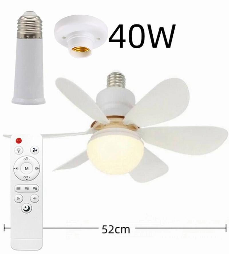 40W New Grained Ceiling Fan Light 20.5 Inches With Remote Control For Timed Ventilation And Heat Dissipation In Rooms