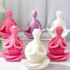 Flexible Silicone Mold Yoga Turtles Shaped Candle Molds Scented Aromatherapys Making Mould Handmade Ornament Mould