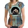 Tricouri de vară pentru femei, imprimeu vintage cu grafică de câine 3D, tricouri de sex feminin, topuri 2022 Harajuku, guler O, tricou casual supradimensionat, haine