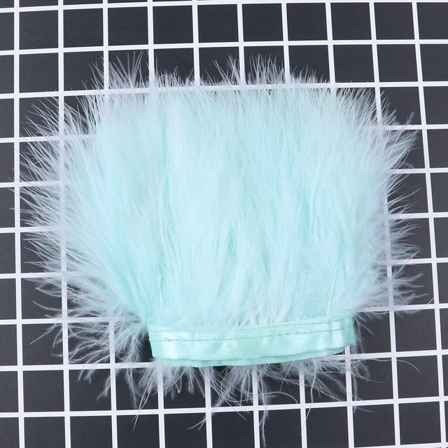 1Meter Fluffy Turkey Feathers Trim Ribbon 8-10Cm Marabou Feather For Craft Fringe Sewing Wedding Party Clothing Dress Decoration