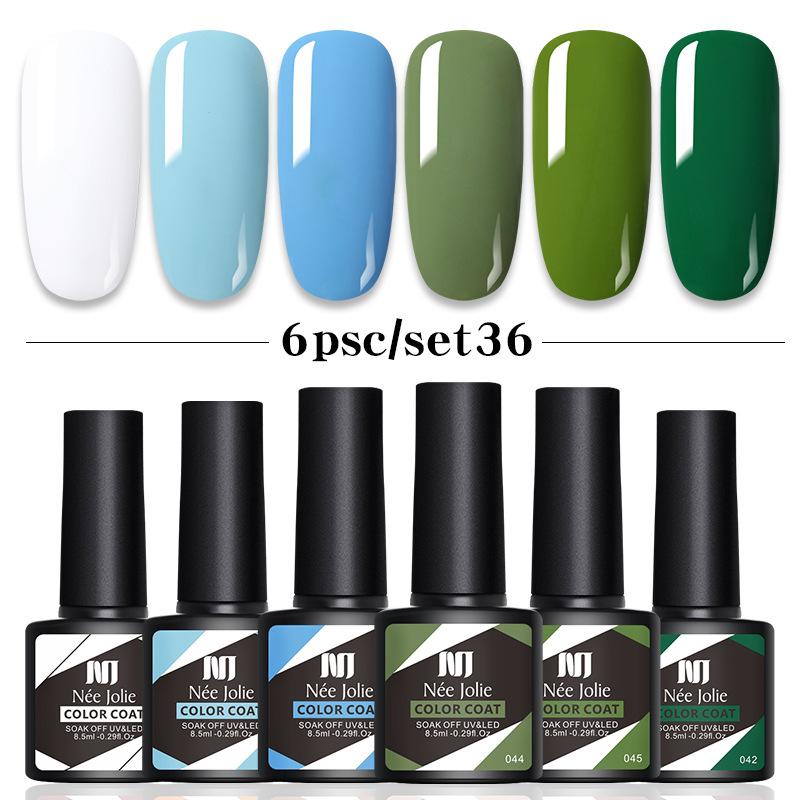 6-Color Nail Polish Glue Set, Popular Color Nail Glue, Phototherapy Nail Polish Glue Can Be Matched Arbitrarily.