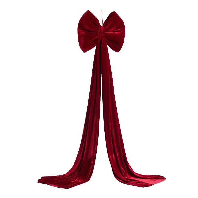 Extra-Large Christmas Bow Rich-Colored Velvet Christmas Bow Decorative Christmas Bow Elegant For Large Gifts Room Decoration