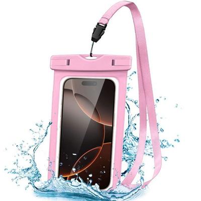 Waterproof Case - IPX8 - for iPhone 16/15/14/13/12/11 - Pink - Flexible - Face ID Compatible
