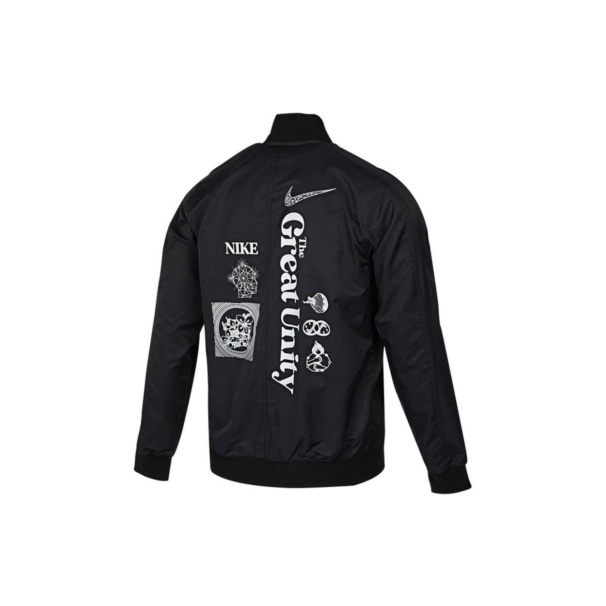 Men s Nike Sportswear Alphabet Logo Printing Athleisure Casual Sports Woven Jacket Autumn Black DM7900-010 S