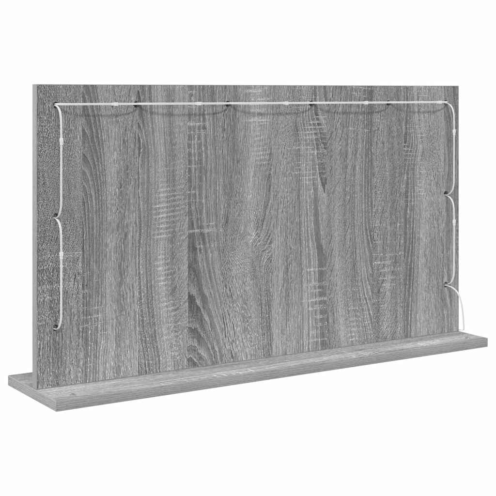 Washbasin Mirror Right Angled Grey Sonoma 80 X 45 X 18 Cm