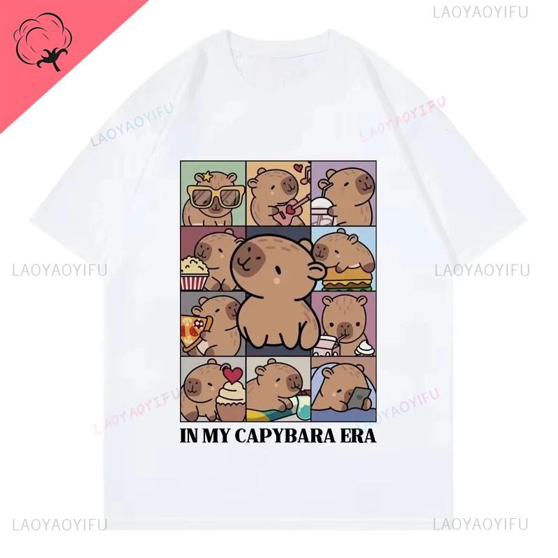 In My Capybara Era TShirt Men Casual Clothing Fashion Y2k Short Sleeve Tshirt Summer Casual Loose Streetwear Printed TShirts