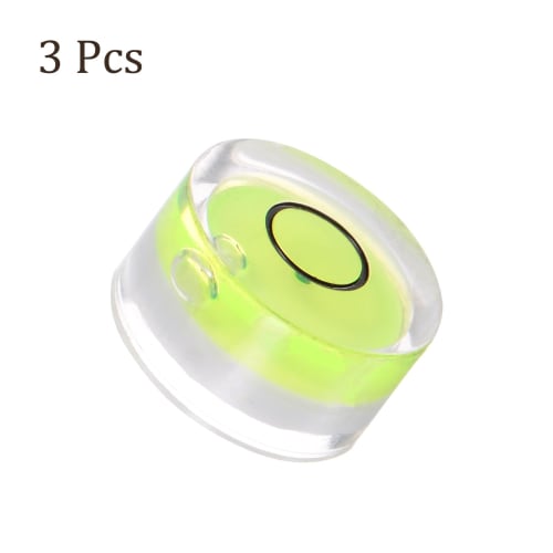 Kozelo 3-Pack Small Round Bubble Levels, 15mm Diameter, 8mm Thick, Mini Round RV Leveling Tool for Travel Trailer Turntable Camera, Lime