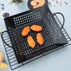BBQ-Grillschale mit perforiertem Boden für Kochgeschirr Camping Fisch Gemüse Garnelen