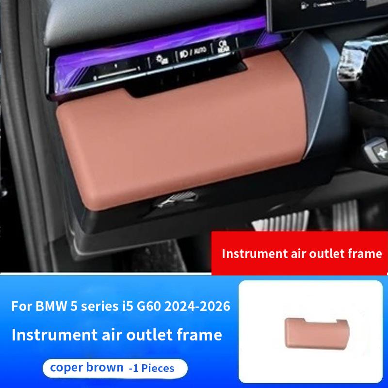 

For BMW 5 series i5 G60 2025-2026 Car ABS Leather material Dashboard panel decoration interior frame car interior accessories