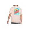 Nike T Shirts Men's Pink Crew Neck Moderate Straight Fit DM2198-601