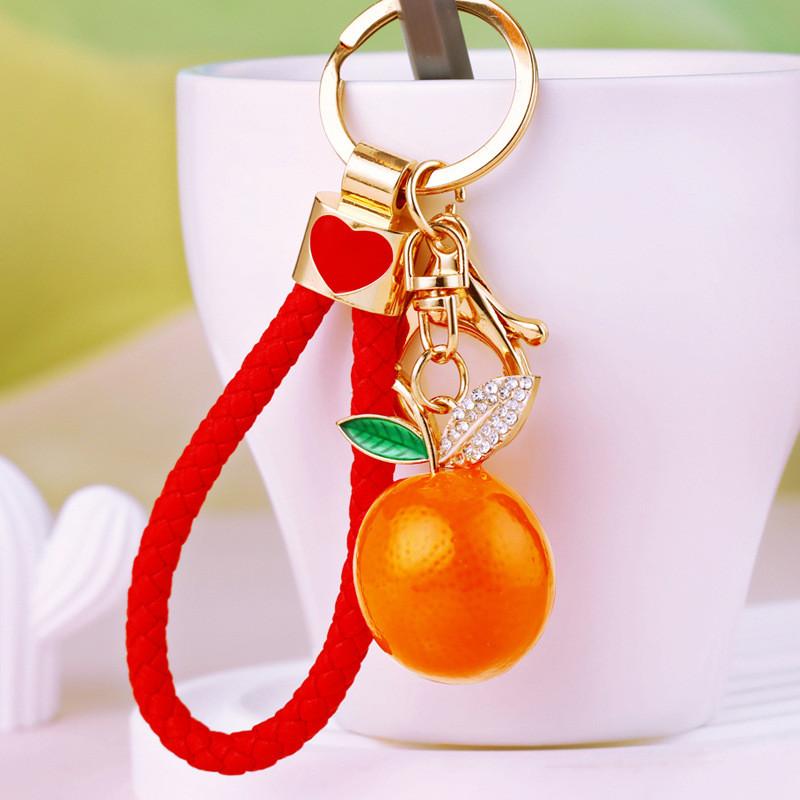 Stunning Red Prosperity Orange Keychain Beautiful Key Ring For Women Ideal Gift For Christmas