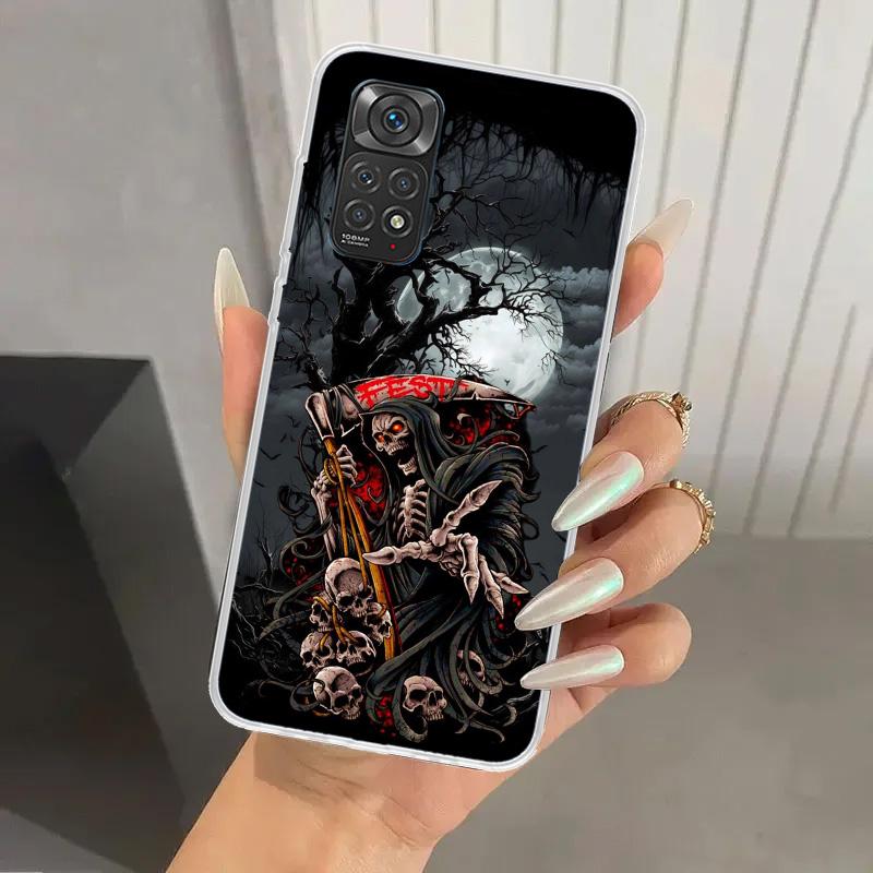 

Death Grim Reaper Skull Scythe Phone Case for Xiaomi Redmi Note 14 13 12S 12 11S 11 Pro Plus 11T 11E 10S 9 9S Soft Funda Print S Redmi Note 13 Pro 4G