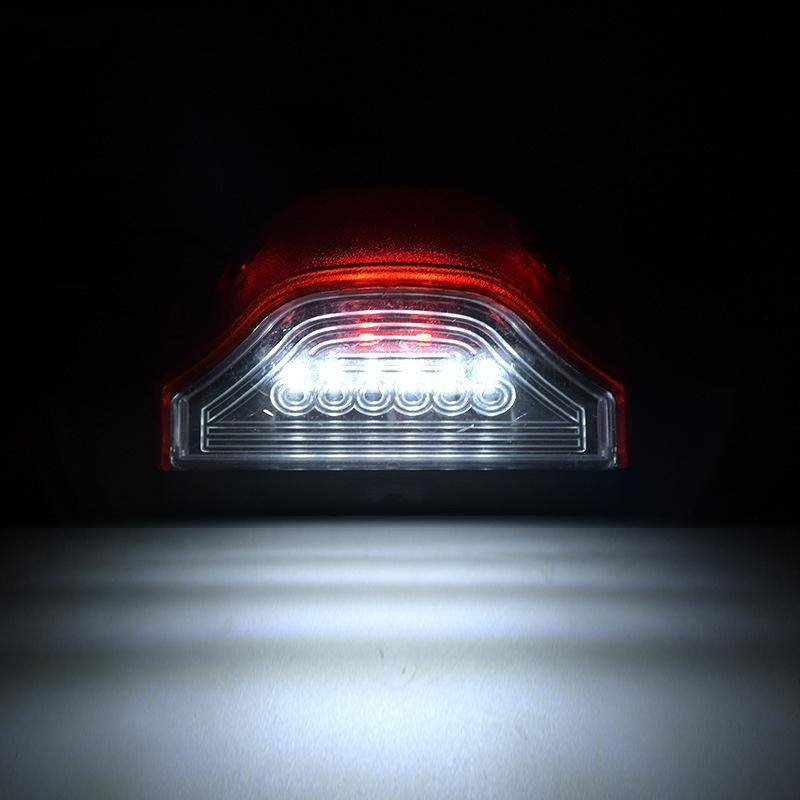 3 Led Number Lamps E9 12V-24V For Lorry Truck Trailer White Light Waterproof Car License Plate Light