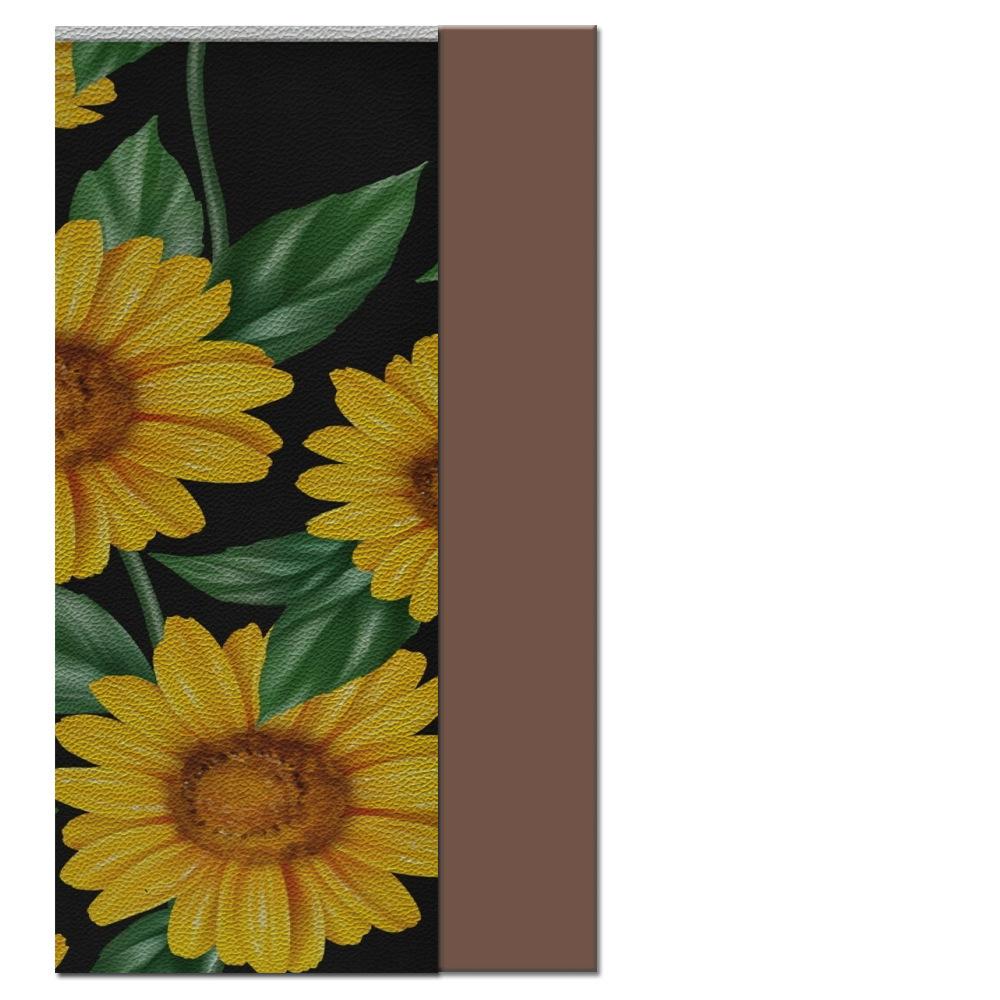 Sunflower Printed Yoga Mat Fitness Floor Mat Pvc Rollable Yoga Blanket