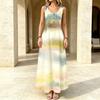 Sleeveless Maxi Dress for Women,Gradient Casual Vacation Dress Lightweight & Breathable,Versatile for Daily,Home & Outdoor Wear