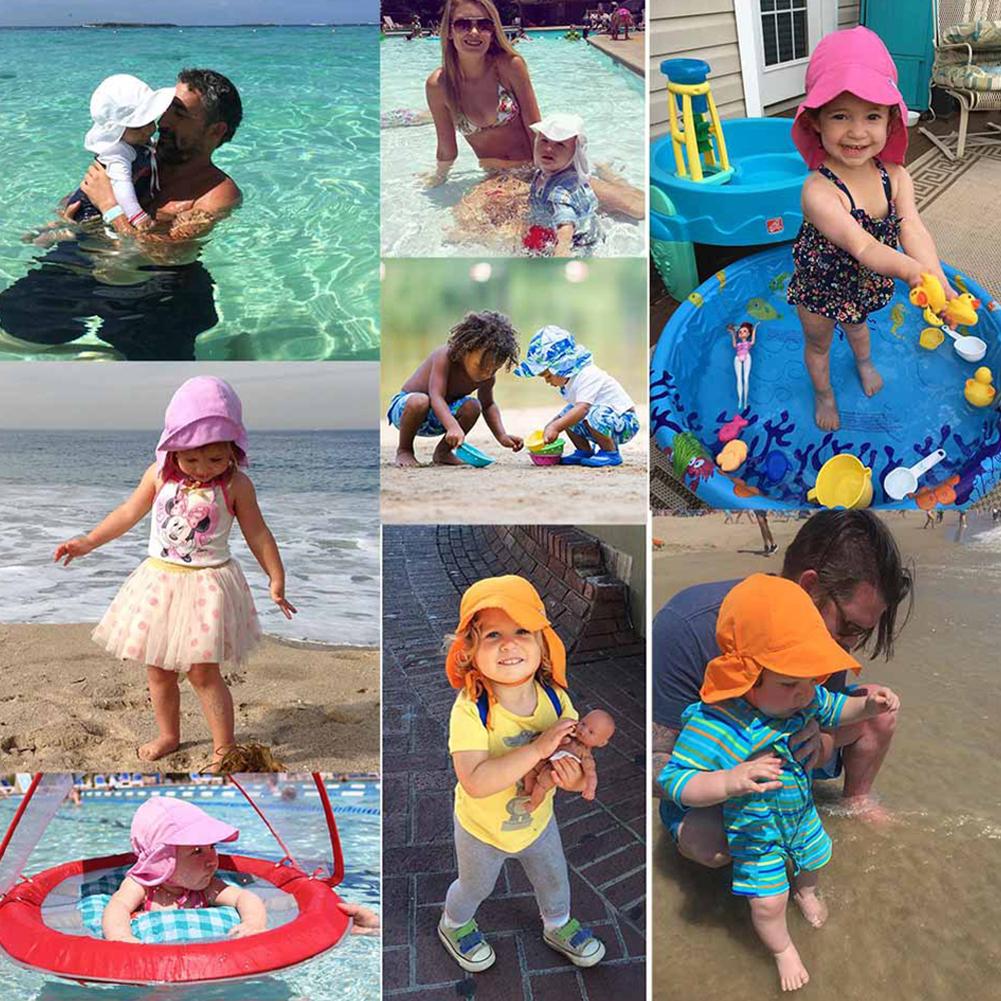 Children Kids Summer Breathable Sun Hat Solid Color Big Brim SUN Protection Hat