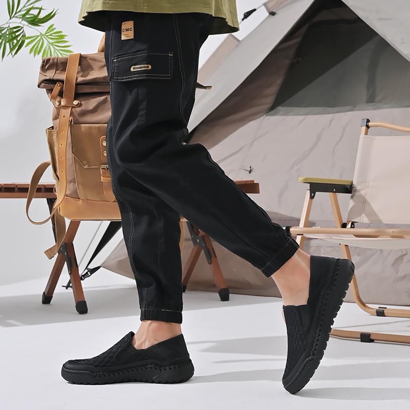 Fashionable Men Summer New Handmade Mesh Breathable Shoes Brand Outdoor Comfortable Anti Slip Wear-resistant Sports Leisure Shoe