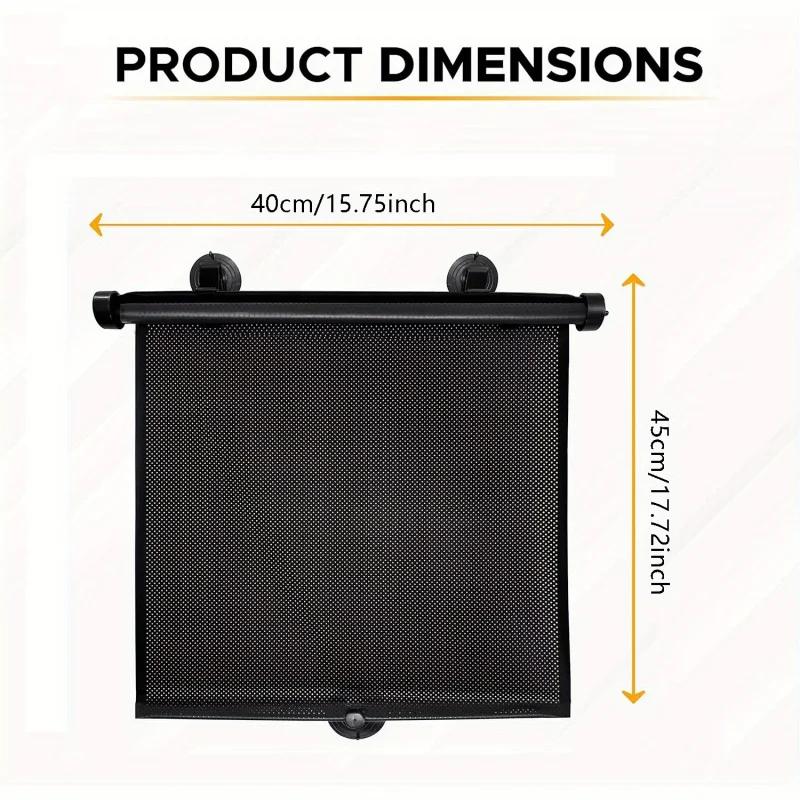 1Pcs Retractable Car Sunshade Roller-UV And Sunlight Glare Protection,Easy To Slide, Instant Sun Protection,Travel Accessories