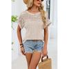 2026 Spring/Summer New Round Neck Lace Trim Loose Short Sleeve T-Shirt for Women