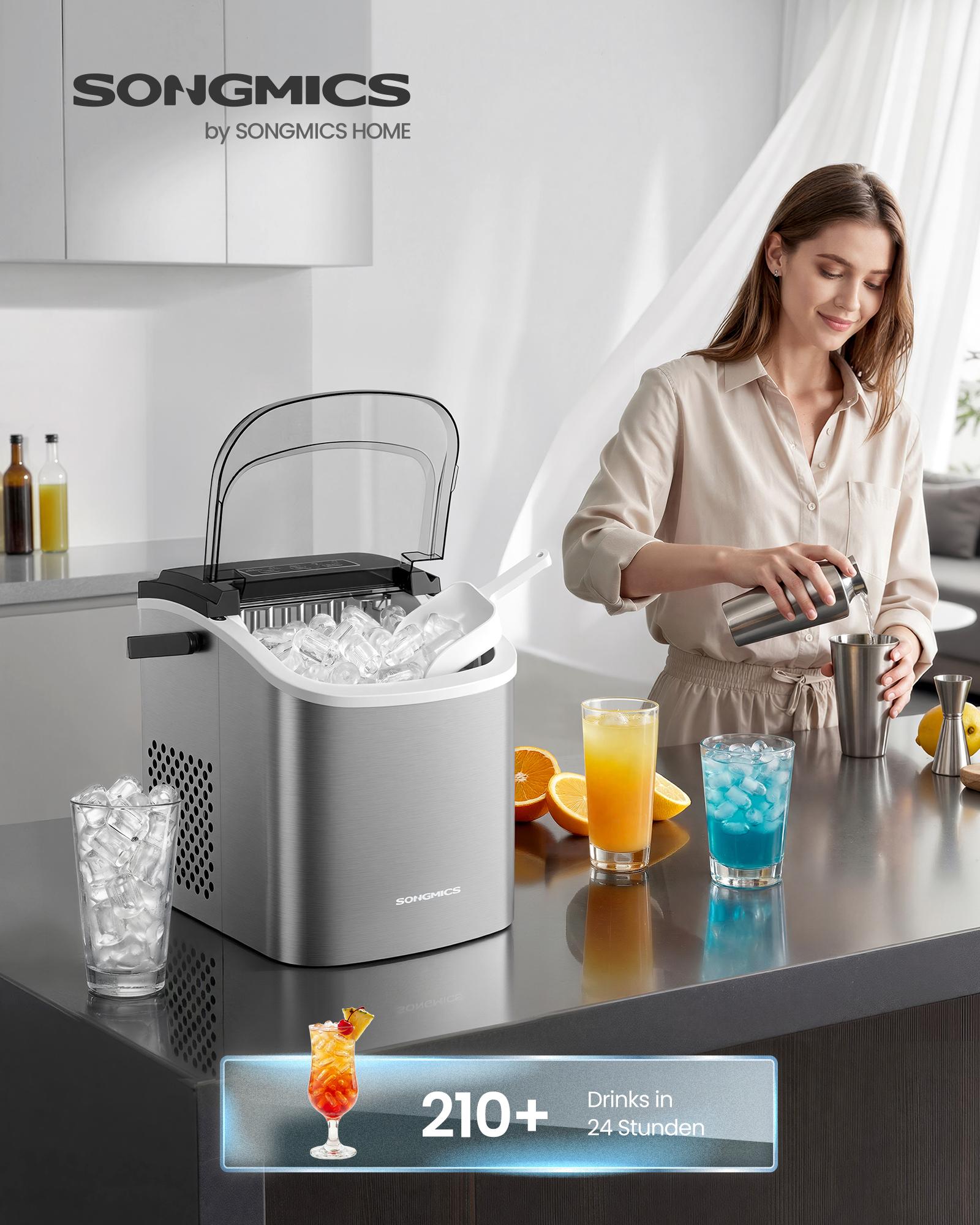 SONGMICS Ice Machine, Self-Cleaning Cube Machine