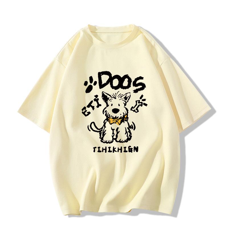 

Pure cotton high street retro short-sleeved t-shirt women s spring and summer new small slim loose large size bottoming shirt 3XL абрикосовий