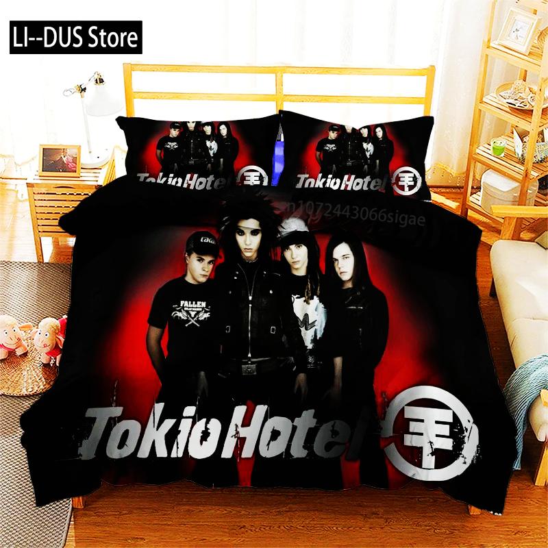 Rock Band Tokio Hotel3D Print Bedding Set Duvet Covers Pillowcases One Piece Comforter Bedding Sets Bedclothes Bed K581