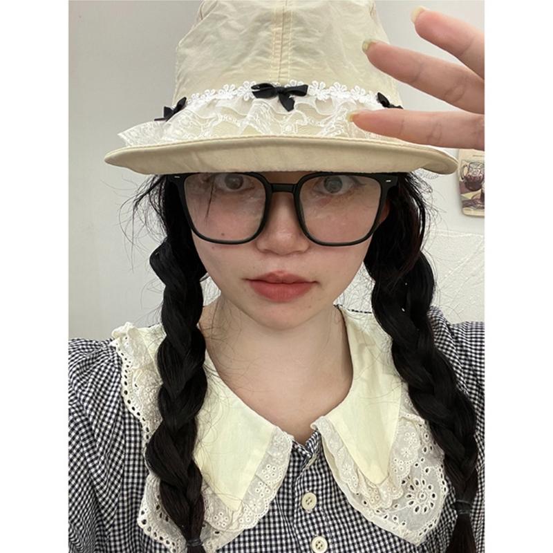 Handmade Bucket Hat Elegant Decorated Cloches Style for Women Party Simple Hat Cloche Lady Bucket Hat