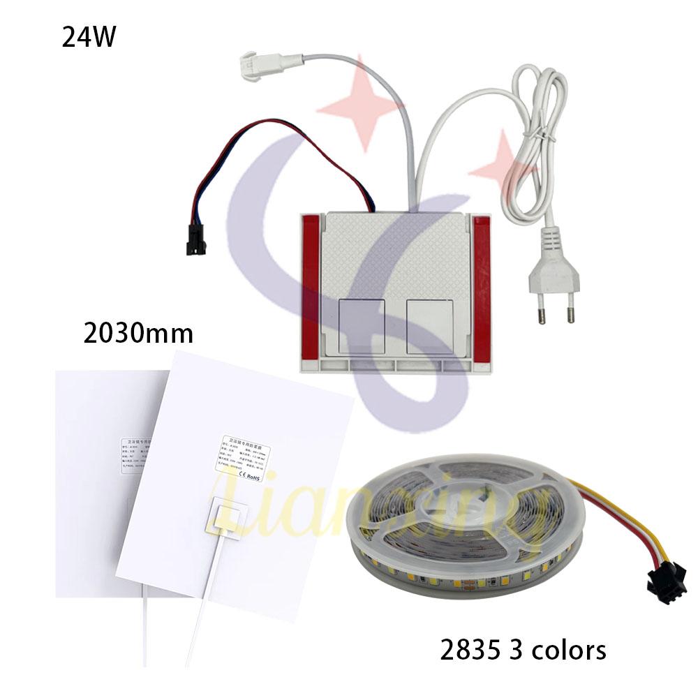 

Strip light controller Touch Mirror Sensor Switch 24W Smart bathroom cabinet with mirror5m LED strip 2835 120D Anti-Fog 2030cm 24W2835