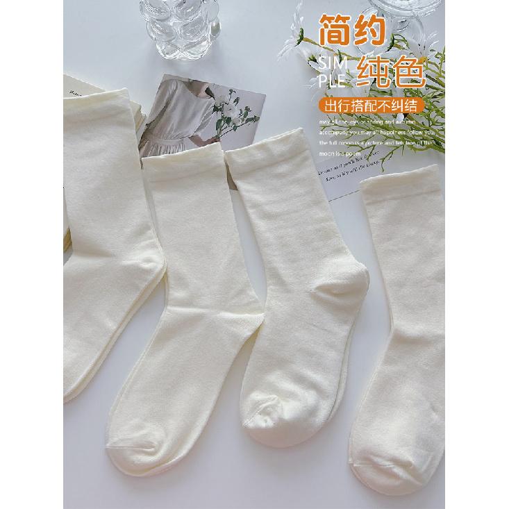 Seamless white women s summer mid-calf socks, polyester-cotton thin summer trendy black slouch socks, slipper long socks Average Size белый