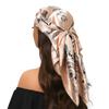 Silk Scarves Women Luxury Brand Summer Fashion Designer Head/Hair Scarf 90*90cm Hijab Bandana Cheveux Foulard Femme 90X90CM