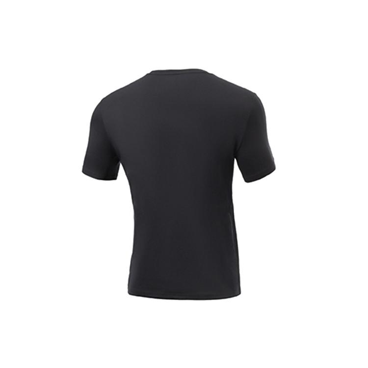 Li Ning T Shirts Men's Black Crew Neck Moderate Straight Fit ATSS479-3