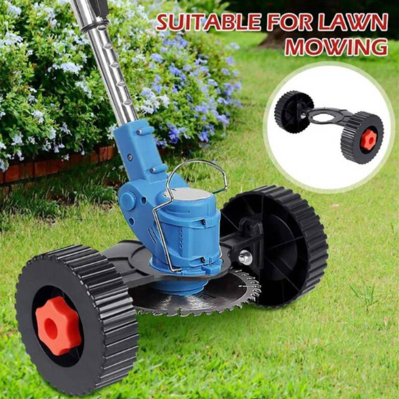 Support Wheel For Lawn Trimmer With Stable Balance And Easy Installation For Garden Maintenance