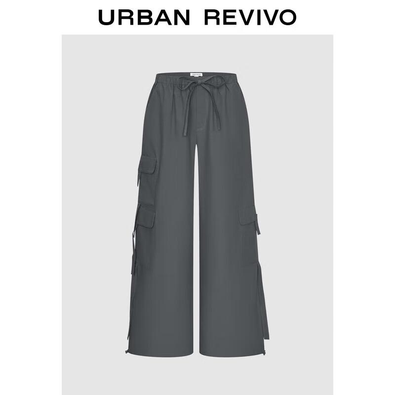 UR 2025 Women s Drawstring Wide-Leg Cargo Pants L