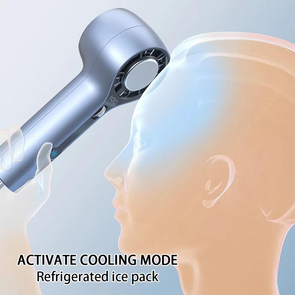 Rechargeable Ice Sensation Cold Fan Adjustable Cooling Fan Portable Mini Pocket Fan Travel