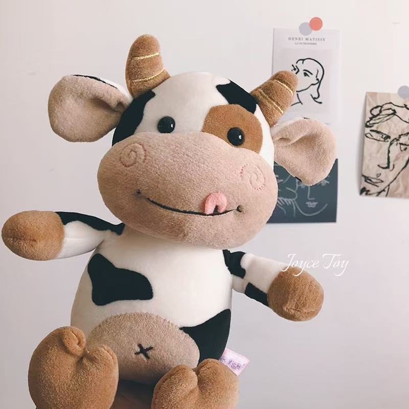 Cute Milk Cow Plush Toy Animal Stuffed Doll Festival Present Birthday Gift Home Decoration Stuffed Plush Animals Toys For Boys