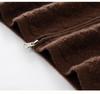 Women's Diamond Knit Cashmere Zipper Cardigan Vest - Loose, Thickened for 2025 Autumn/Winter