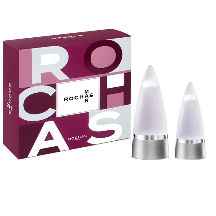 Eau de Toilette - ROCHAS - Rochas Man - 100ml - Coffret 2 Produits - Pour Homme