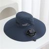 Adjustable Solar Charged Ventilation Cap With Large Brims Rechargeable Solar Fan Hat For Hiking Fishing Gardening