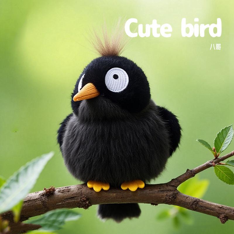 Bird Series Myna Sparrow Plush Toy Beautiful Kingfisher Tit Shrikes Doll Fork-tailed Sunbird White-eye Stuffed Toy Animal Decor