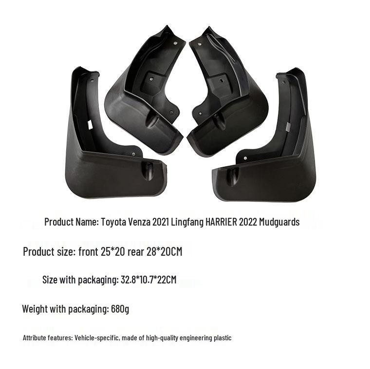 Toyota HARRIER Venza 2021-2022 Lapače nečistot pro úpravu auta