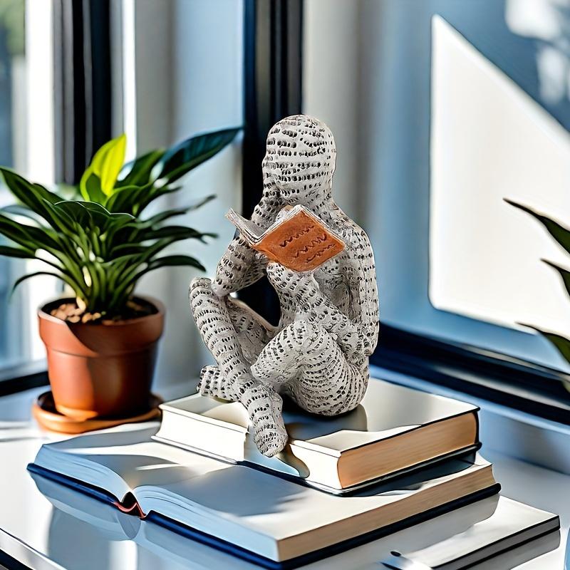 Modern Abstract Reading Figure - Unique Resin Home Decor for Bedroom, Desk, Office | Perfect Holiday Gift for Friends for Christmas