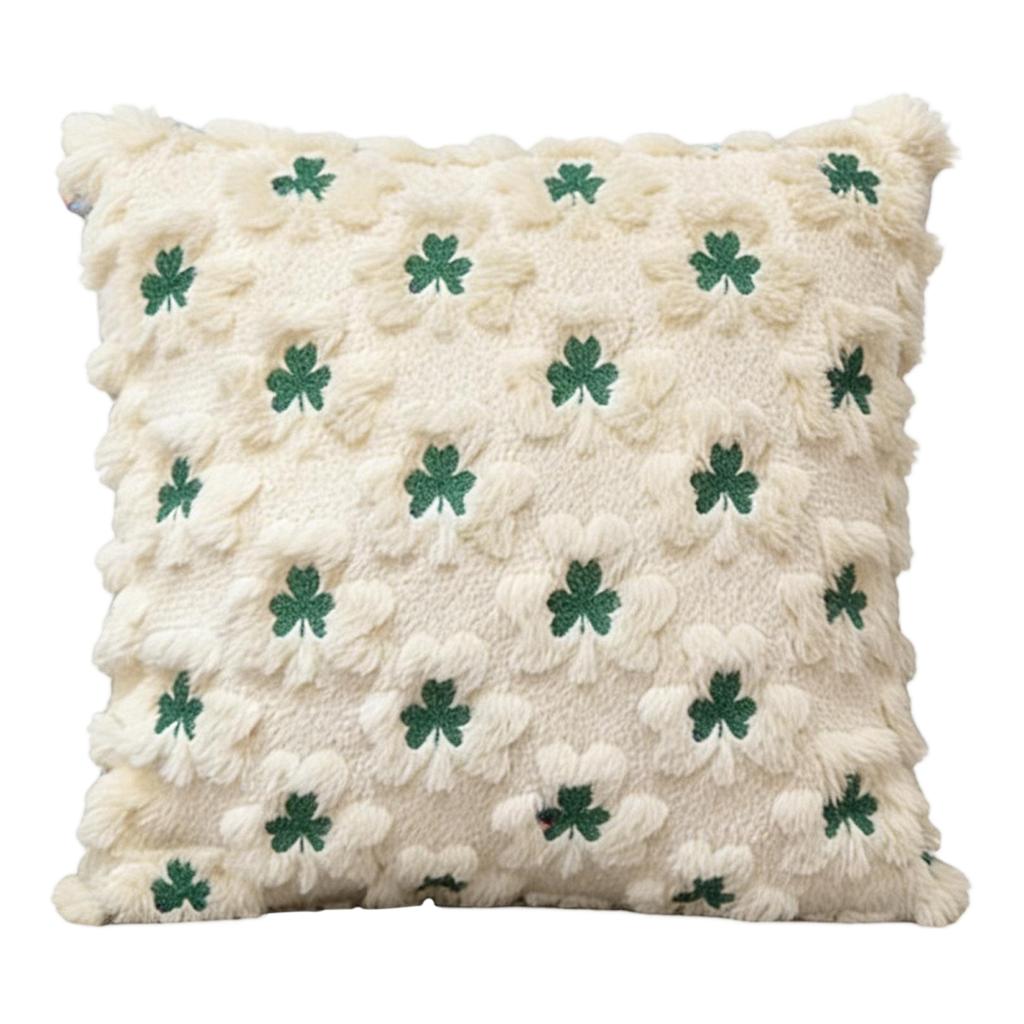Green Embroidered Pillowcase, High-end Sofa/bedside Cushion Cover (pillow Insert Not Included)