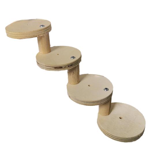Yousheng 1 Set Hamster Ladder High Stability Detachable Solid Climbing Stairs Birds Parrot Exercise Perches Stand for Home Use