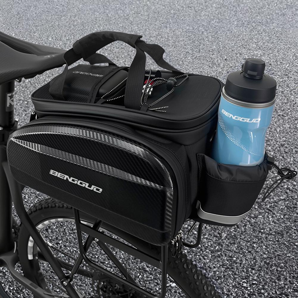 Bike Bag with Reflector & Shoulder Strap Saddle Seat Bag Carrier Bicycle Rear Seat Pouch for Commuter Travel Outdoor