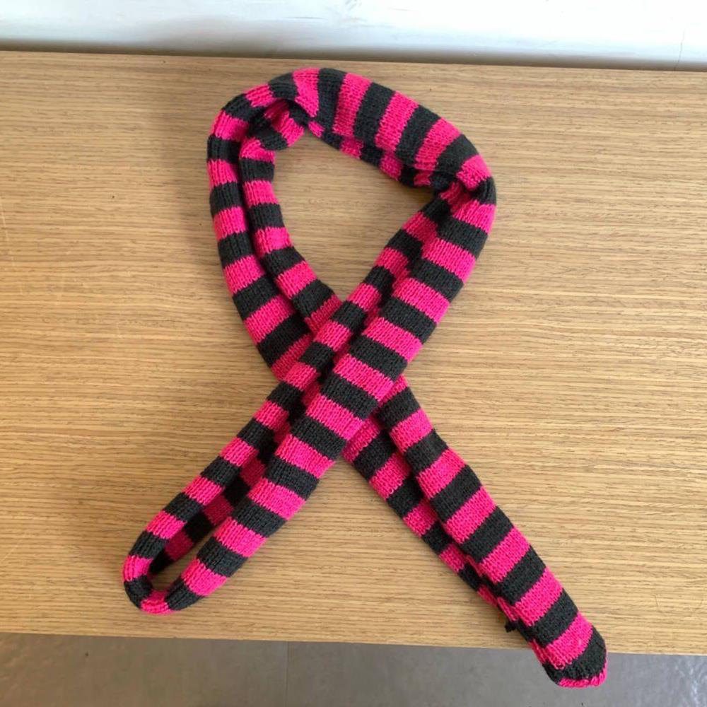 Y2k Style Stripe Scarf Women Girls Goth Punk Long Knitted Scarves Fashion Lady Clothes Decorate Scarf 2024 New Neckerchief