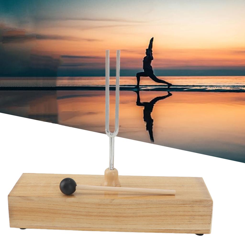 Stroik 256 Hz ze drewnianą pudłem rezonansowym i młotkiem Zestaw stroików do uzdrawiania Eksperyment akustyczny