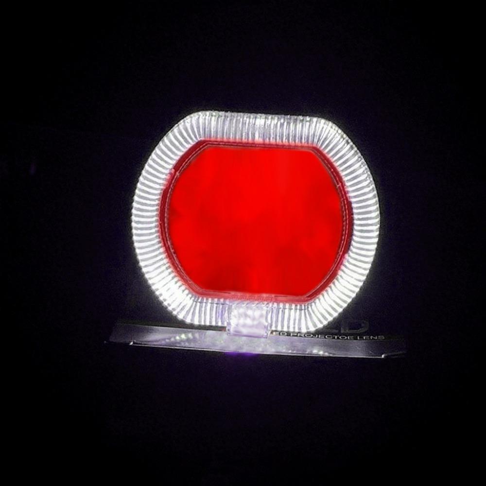 2.5inch Car Motorcycle Headlight Waterproof Driving Fog Lamp DRL Dual Halo Lamp  Electric Bike