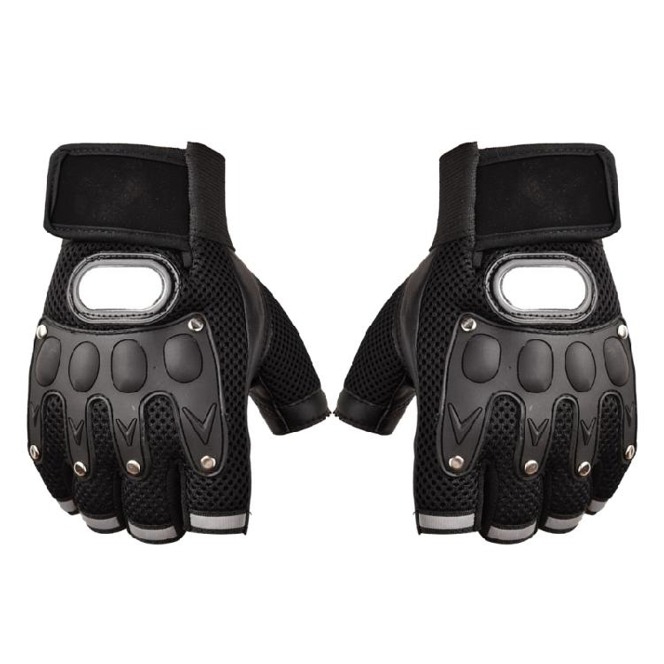 Breathable Motorcycle Gloves Half Finger Cycling Gloves Fingerless Hunting Fitness Cycling Gloves for Men and Women чёрный